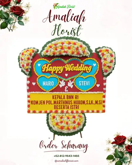 Papan Bunga Pernikahan Batu Api